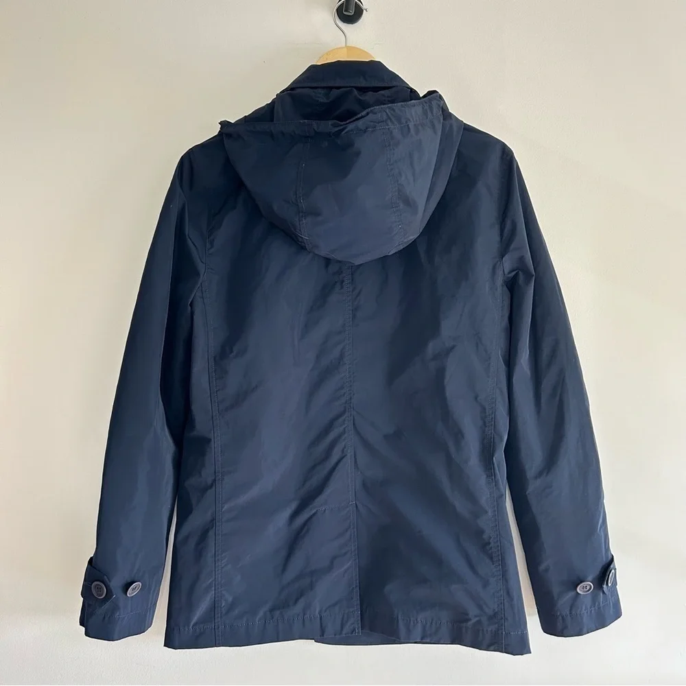 Burberry Brit Navy Hooded Short Trench Coat sz XS - Picture 7 of 9